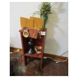 2 TIER DECOR SHELF ; BREAD SLICER RACK ;OIL LAMP