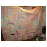 DOUBLE SIDED HAND SEWN COUNTRY QUILT