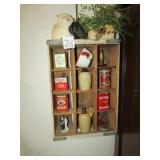 WOOD PEPSI POP CRATE W/ SPICE TINS INCLUDING