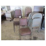 12 CHAIRS; 3 FOLDING CHAIRS