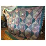 EARLY HAND SEWN COUNTRY QUILT