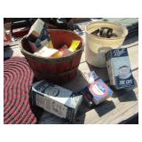 2 CONTAINERS OF CANNING JAR LIDS ; 1/2 PINT JARS