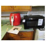 RED AIR FRYER ; MICROWAVE