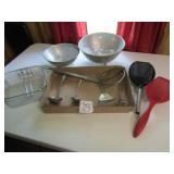 STRAINERS PANS; KITCHEN UNTENSILS