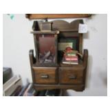 2 DRAWER WALL SHELF CABINET ; DECOR