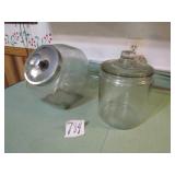 COUNTRY STORE JAR ; GLASS CRACKER JAR