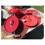 RED POTS & PANS ; PIE PLATE ; MORE
