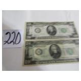 1934 , 1934A $20 BILLS
