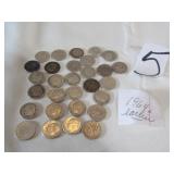 29-  1964 & OLDER SILVER ROOSEVELT DIMES