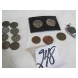 8- STEEL PENNIES ; BUFFALO NICKELS ; STATE QUARTER