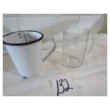 2- MEASURING CUPS -ONE IS GRANITE
