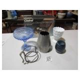 CANDY DISH; MILK GLASS; MORE