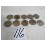 10- 1970'S EISENHOWER DOLLARS