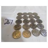 20- 1970'S EISENHOWERS DOLLARS