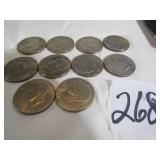 10- 1970'S EISENHOWER DOLLARS