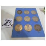 9- - PEACE SILVER DOLLARS 1921- 1924S