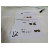 1907 PANANA COPPER NICKEL ; 2 CANADIAN $1 COINS;