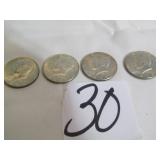 4- 1965 KENNEDY HALF DOLLARS