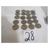 20 - 1970'S KENNEDY HALF DOLLARS