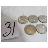5- 1966 ,1967 KENNEDY HALF DOLLARS