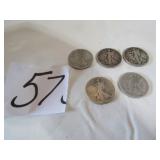 2- 1917 ;1-1920 ;2 - ? WALKING LIBERTY HALF DOLLAR