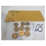 9- SUSAN B ANTHONY DOLLARS COINS