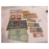 12 PIECES EARLY FOREIGN CURRENCY
