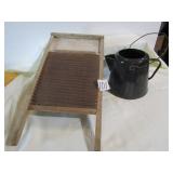 COFFEE POT  [NO LID] ; WASH BOARD