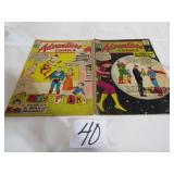 2- 10 CENT 1961 ADVENTURE COMIC BOOKS - EDGES ARE