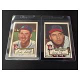 1952 Topps Baseball Cards Set of Four