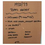 1972-73 Topps Hockey Card Lot (143 Cards)