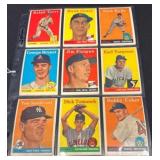 (18) 1958 Topps Baseball Cards High Grade