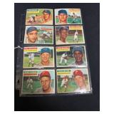 (8) 1956 Topps Baseball Cards Hi Grade