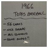 1966 Topps Baseball Card Lot, 56 Cards