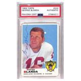 1969 Topps George Blanda #232 Autographed PSA DNA