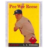1958 Topps Pee Wee Reese Card #375