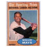 1962 Topps Willie Mays Allstar Card #395