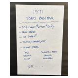 1971 Topps Baseball Card Collection, 356 Cards