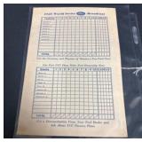 1936 World Series Score Card