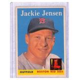 1958 Topps Jackie Jensen Baseball Card #130
