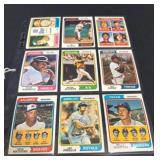(9) 1974 Topps Baseball Hi Grade