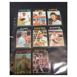 (8) 1971 Topps Baseball Stars