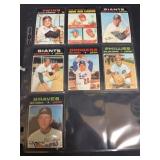 (7) 1971 Topps Baseball Stars Cards
