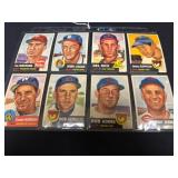 (8) 1953 Topps Baseball Cards Crease-Free