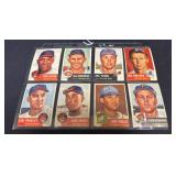 (8) 1953 Topps Baseball Cards Crease Free