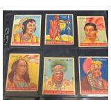 (6) 1933 Goudey Indian Gum Cards
