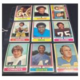 (9) 1974 Topps Football Nice Shape