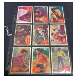 (9) 1956 Topps Elvis Presley Cards Crease Free