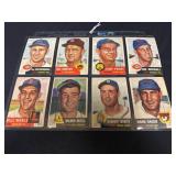 (8) 1953 Topps Baseball Cards