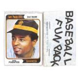 1974 Baseball Fun Pack with Tito Fuentes Card